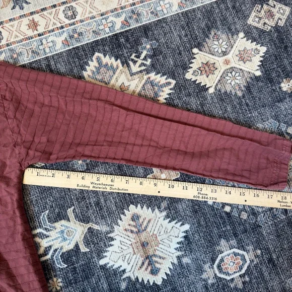 Prana Farin Hooded Pullover Organic Cotton Brick Red Women’s Size Medium - Picture 12 of 12